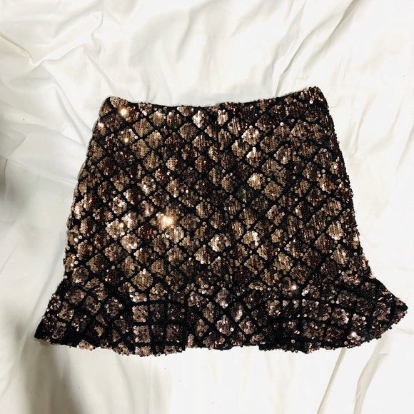 FOREVER 21 Sequined Mini-skirt Size S - Picture 3 of 3